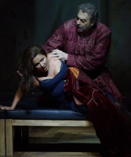 Анна Нетребко и Пласидо Доминго на генеральной репетиции оперы «Трубадур»