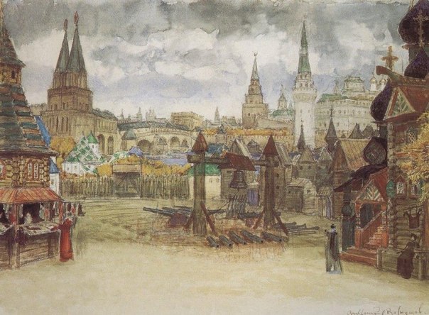 Эскиз декорации к опере М. П. Мусоргского «Хованщина» А. М. Васнецова