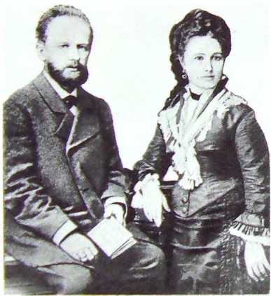 П. И. Чайковский с женой, А. И. Милюковой. 1877 год