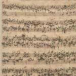 Иоганн Себастьян Бах. Автограф: начало шестиголосной фуги из "Das Musikalische Opfer", BWV 1079