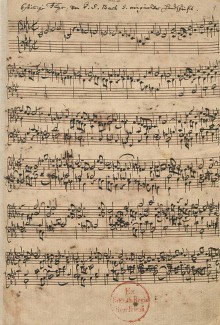 Иоганн Себастьян Бах. Автограф: начало шестиголосной фуги из "Das Musikalische Opfer", BWV 1079 Иоганн Себастьян Бах. Автограф: начало шестиголосной фуги из "Das Musikalische Opfer", BWV 1079