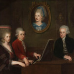 Портерет семьи Моцартов. Johann Nepomuk Della Croce (1736-1819), Музей Моцарта в Зальцбурге.