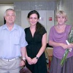 Анатолий Рябов, его ученица Ирина Чистякова и супруга Елена Гриневич