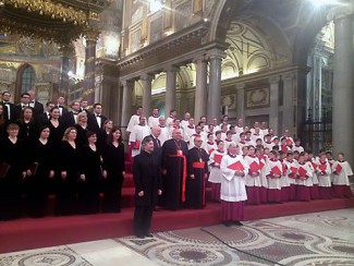 Московский синодальный хор и хор Сикстинской капеллы приняли участие в мессе папы Римского