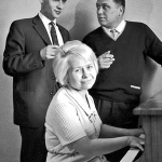 Николай Добронравов, Александра Пахмутова и Сергей Гребенников, 1969 год