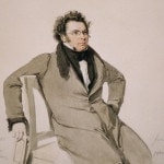 Франц Шуберт. Акварель - Вильгельм Август Ридер, 1825