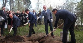 Перед концертом губернатор Московской области вместе с пианистом Денисом Мацуевым и художественным руководителем Мариинского театра дирижером Валерием Гергиевым посадили дуб в парке мемориального дома-музея, который положил начало новой парковой аллеи.