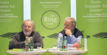 Дирижер Густав Кун и руководитель Тирольского фестиваля Питер Хазельштайнер. Фото - Ян Хатвляйш