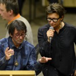 Лидер группы "Ночные снайперы" Диана Арбенина и художественный руководитель и главный дирижер Государственного симфонического оркестра "Новая Россия" Юрий Башмет во время репетиции. Фото: Евгения Новоженина