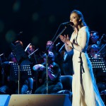 Галина Босая во время презентации проекта "XII Священных Псалмов"