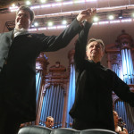 Денис Мацуев и Михаил Плетнев дали благотворительный концерт в пользу Московской консерватории. Фото: Вячеслав Прокофьев / ТАСС