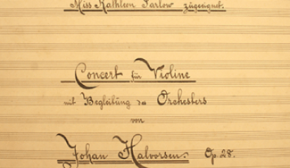 Обнаружен забытый скрипичный концерт Хальворсена
