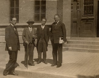 Отто Клемперер, Арнольд Шёнберг, Антон Веберн, Герман Шерхен. Донауэшинген, Германия, 1924 год. Фото - Arnold Schönberg Center