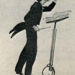 Густав Малер за дирижерским пультом, карикатура