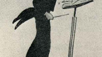 Густав Малер за дирижерским пультом, карикатура