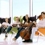 RUSQUARTET в составе: Ксения Гамарис (1-я скрипка), Анна Янчишина (2-я скрипка), Ксения Жулева (альт), Петр Каретников (виолончель)