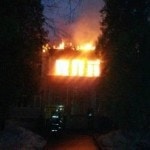 Пожар в музыкальном училище в Пушкино. Фото - Ирина Устьянцева