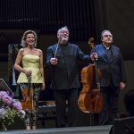 Анне-Софи Муттер, Линн Харрелл, Ефим Бронфман. Фото - пресс-служба Фестиваля "Черешневый лес"