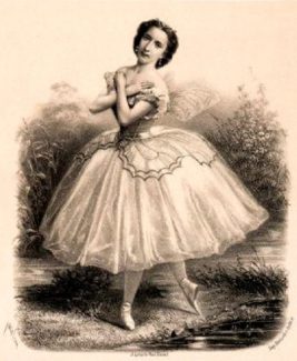 Эмма Ливри в балете «Бабочка». Гравюра Жакотена (Jacotin), 1860 год