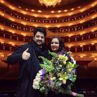 Анна Нетребко и Юсиф Эйвазов на сцене Большого театра. Фото - Эрик Шахназарян