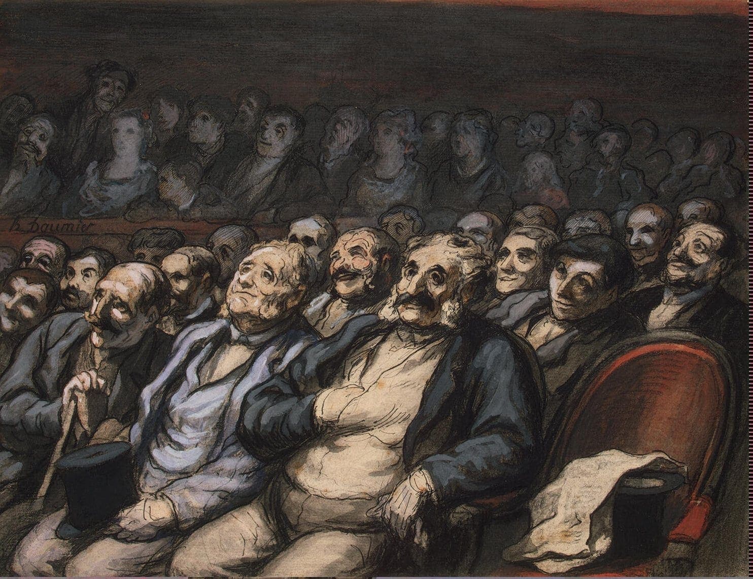 Оноре Домье. "На концерте", 1864 год