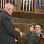 Мстислав Ростропович, Евгени Тонха и Святослав Липс. Малый зал МГК, 2002 год