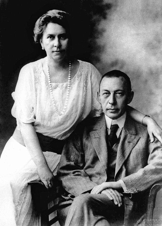 Сергей Васильевич Рахманинов с женой Натальей Сатиной, 1925 год, США. Фото - фонд ВМОМК им. Глинки