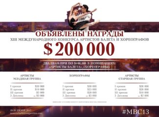 Двум победителям в номинациях «Артист балета» и «Хореографы» будут вручены денежные премии