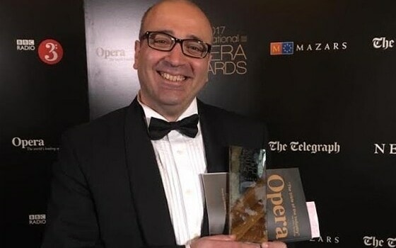 Художественный руководитель Детского музыкального театра Георгий Исаакян на церемонии вручения International Opera Awards. Лондон, 7 мая 2017 года