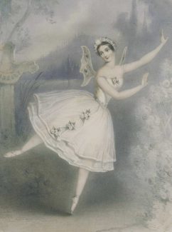 Карлотта Гризи в роли Жизели, литография, 1841 год