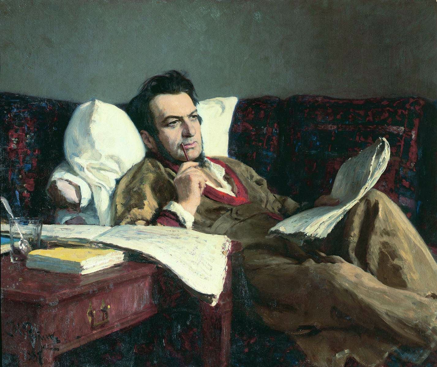 Илья Репин - «Михаил Иванович Глинка в период сочинения оперы Руслан и Людмила», 1887 год Илья Репин - «Михаил Иванович Глинка в период сочинения оперы Руслан и Людмила», 1887 год