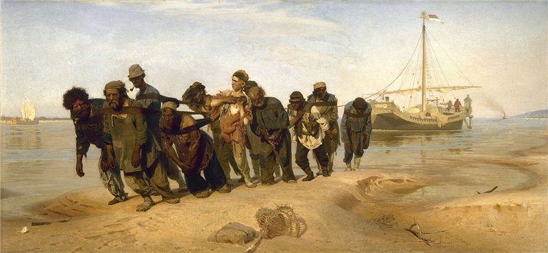 Илья Ефимович Репин - «Бурлаки на Волге», 1870 - 1873 годы