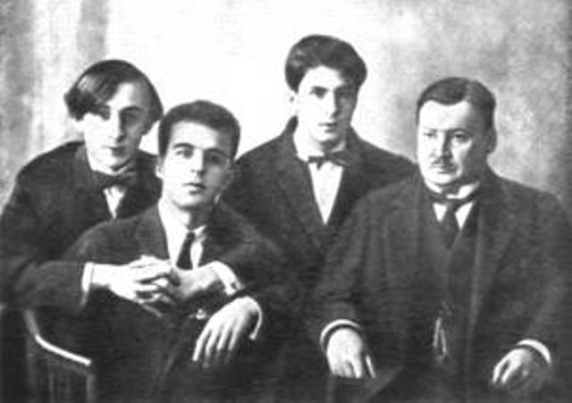 В. Горовиц, П. Коган, Н. Мильштейн и А. К. Глазунов В. Горовиц, П. Коган, Н. Мильштейн и А. К. Глазунов