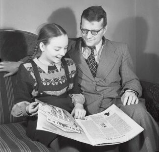 Дмитрий Шостакович с дочерью, 1955 год