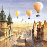 Варшава. Акварель Титуса Бржозовски.