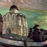 Эскиз декорации «Монастырь во Пскове» к опере Н.А.Римского-Корсакова. Н. Рерих