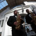 Духовой оркестр выступил на Киевском вокзале на проекте «Музыка на вокзалах» Фото - Анна Иванцова