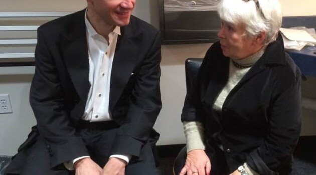 Николай Луганский и Ирэна Орлова во время интервью