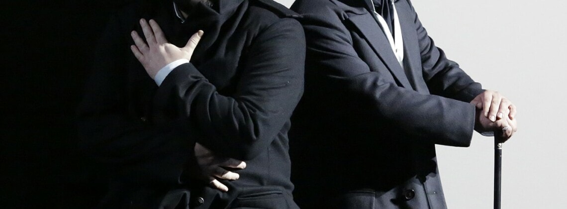 Герман – Юсиф Эйвазов, Томский – Геворг Акобян. Фото - Дамир Юсупов / Большой театр