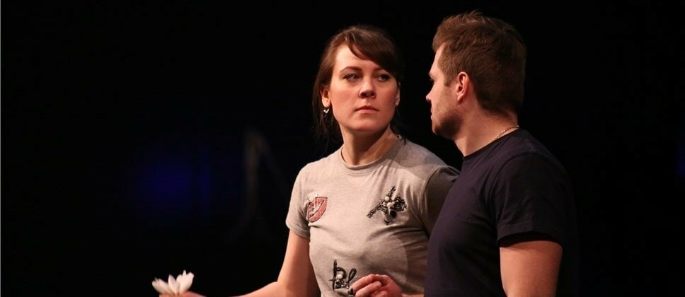 Репетиция “Енуфы”, Елена Гусева и Кирилл Матвеев; Фото – Театр им. Станиславского и Немировича-Данченко