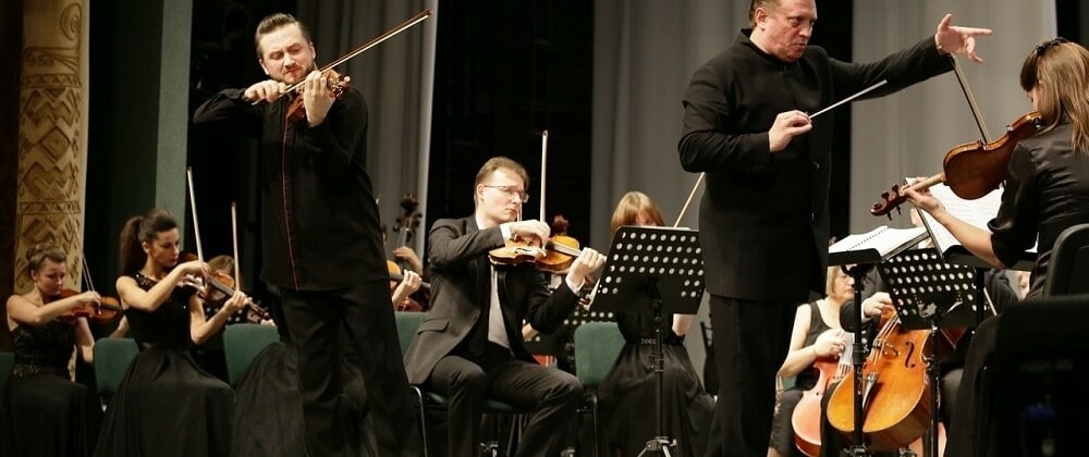 Павел Милюков на концерте с Рязанским губернаторским симфоническим оркестром