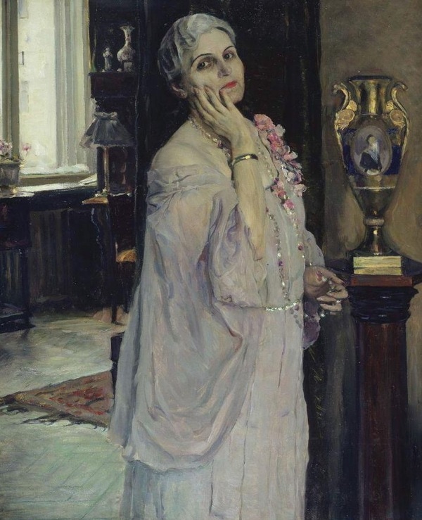 Михаил Нестеров. Портрет народной артистки К.Г.Держинской (1937), Государственная Третьяковская галерея