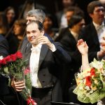 После премьеры "Псковитянки". Олег Долгов, Туган Сохиев, Анна Нечаева. Фото - Дамир Юсупов