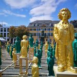 Скульптурные копии Бетховена в Бонне. Инсталляция художника Оттмара Хёрля