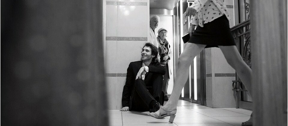 Александр Канторо́в за кулисами в трехминутном перерыве между Концертами Чайковского и Брамса. Фото - Евгений Евтюхов