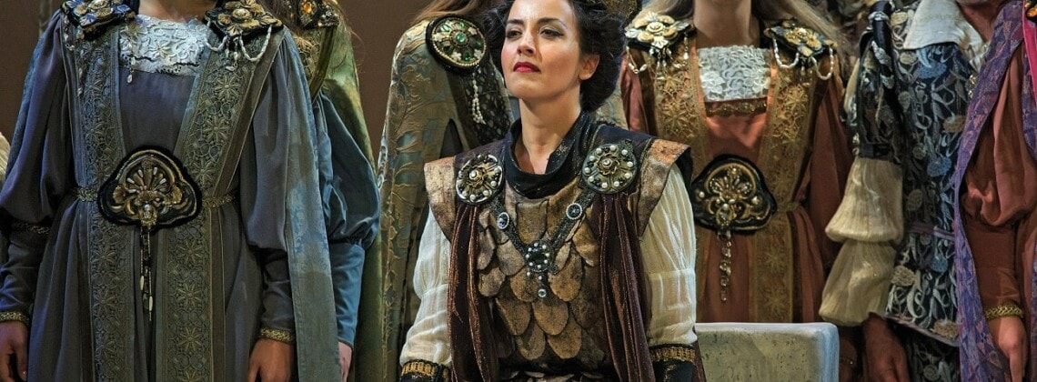 Сцена из оперы "Дидона и Эней" Перселла в исполнении артистов Культурного центра префектуры Центральная Македония из Салоник