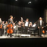 Берик Батырхан, Ернар Нуртазин (фортепиано), Хьюго Борсарелло (скрипка) и Готье Герман (виолончель) и Симфонический оркестр Государственной академической филармонии акимата города Нур-Султана