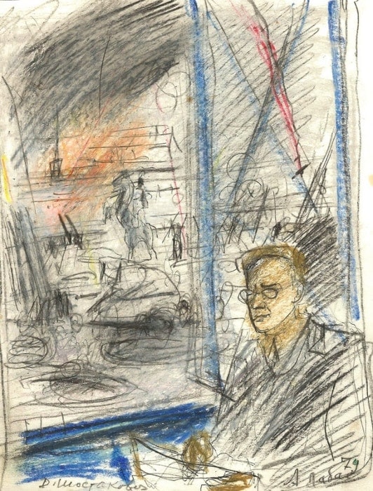 Александр Лабас. Портрет Дмитрия Шостаковича (1979) Александр Лабас. Портрет Дмитрия Шостаковича (1979)