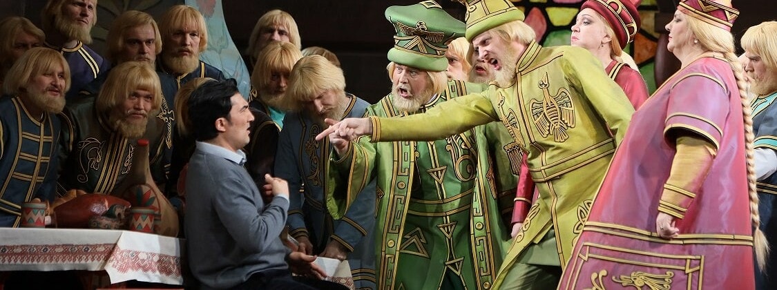 Садко – Нажмиддин Мавлянов. Фома Назарыч – Роман Муравицкий. Лука Зиновьич – Владимир Комович. Жена Фомы Назарыча –Александра Дурсенева. Жена Луки Зиновьича – Ирина Рубцова. Фото - Дамир Юсупов