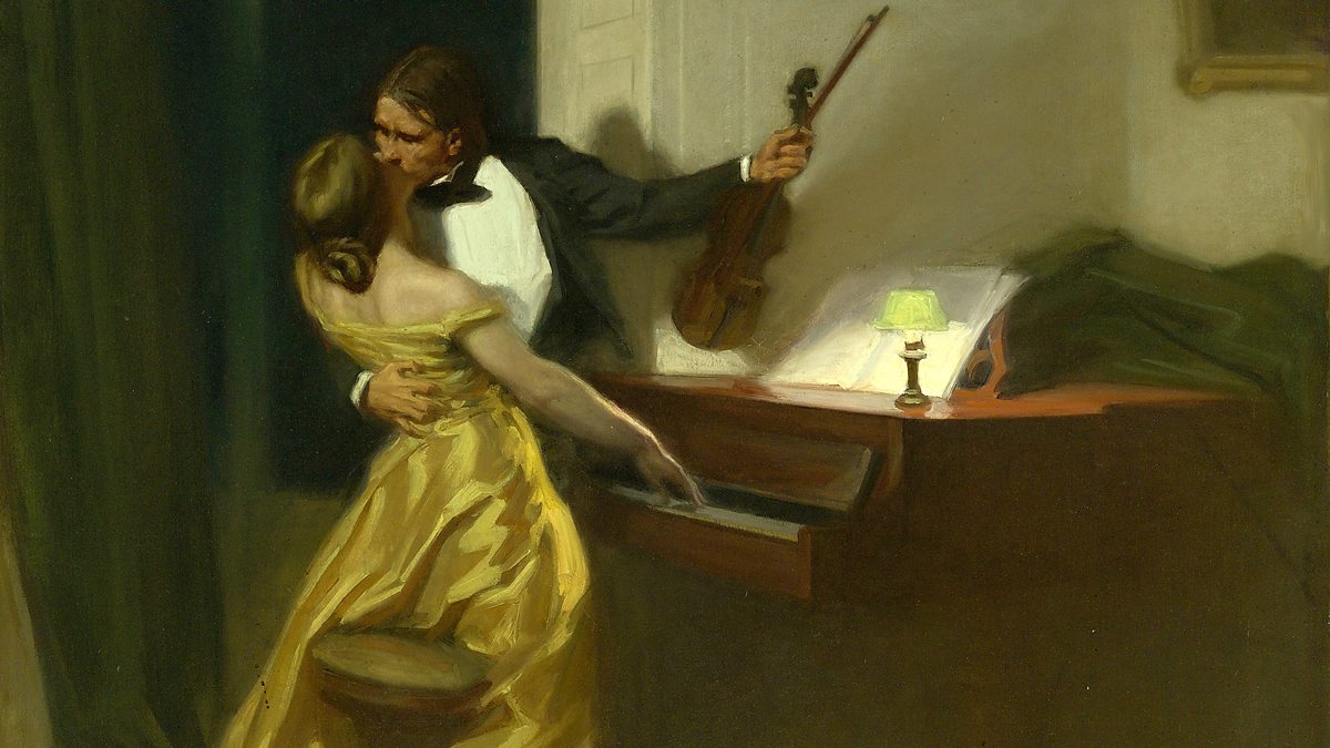 Рене-Ксавье Прине. Двое. Крейцерова соната. Фрагмент (1901). Иллюстрация к одноименной повести Льва Толстого